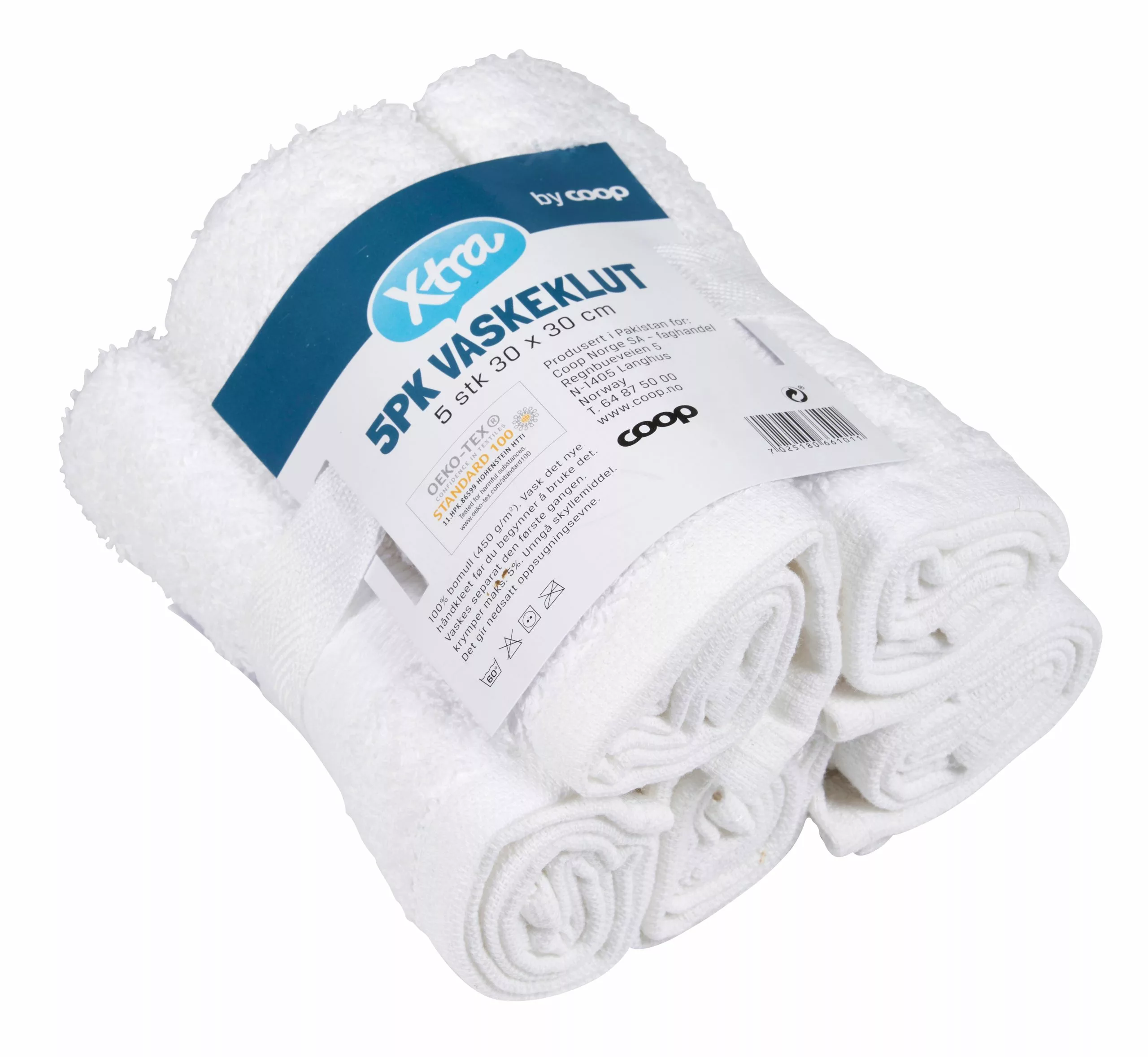 X-tra 5 Pk. Vaskeklut 1 X-tra 5 Pk. Vaskeklut