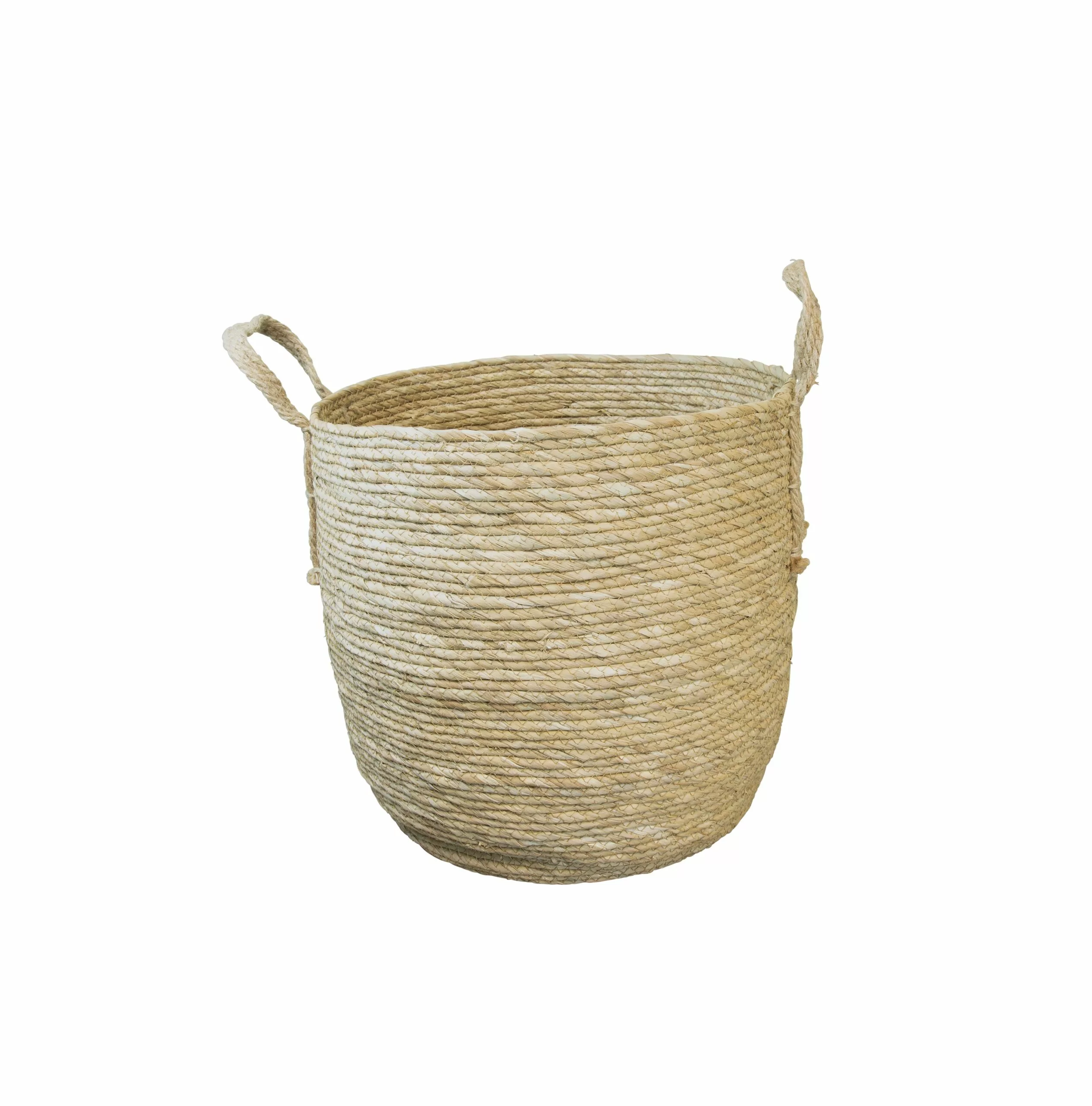 NORDIC DECO Flettet Kurv Med Håndtak 1 NORDIC DECO Flettet Kurv Med Håndtak