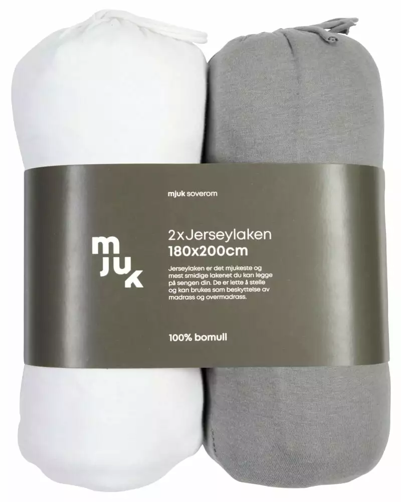 Mjuk Jerseylaken 2 Pk. 1 Mjuk Jerseylaken 2 Pk.