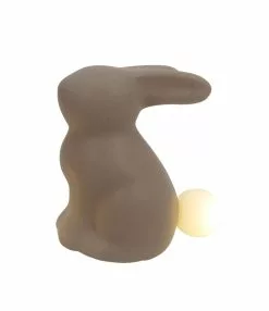 NORD Porselenskanin Liten Med LED-lys I Halen