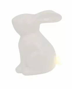 NORD Porselenkanin Stor Med LED-lys I Halen