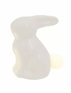NORD Porselenskanin Liten Med LED-lys I Halen