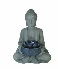 PREMIUM COLLECTION Buddha Fontene Med LEDlys